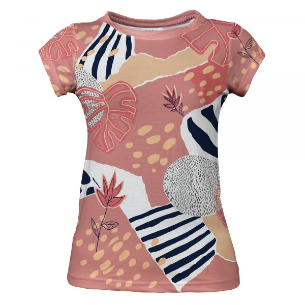 Pastelowa koszulka dla kobiet-Nietypowa damska koszulka-Bluza fullprint-Cacofonia milano